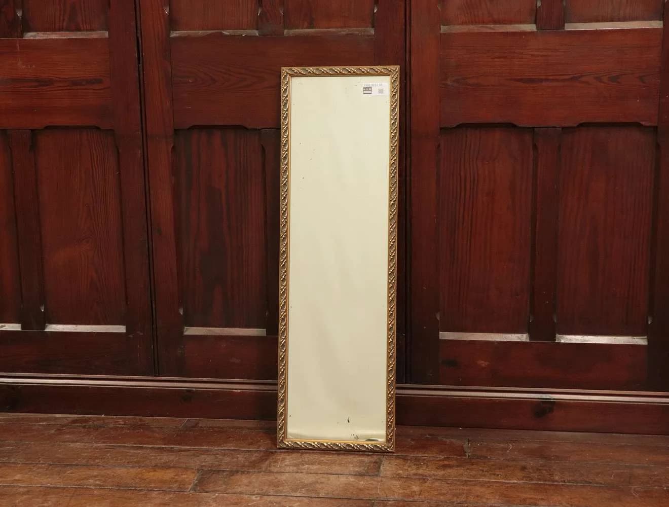 ミラー|1930年代 金縁の細長い壁掛け 32×103cm