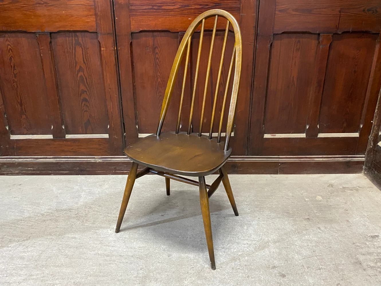 クエーカーチェア|ビーチ材・エルム材・1960年代 ハイバックのウィンザーチェア ERCOL(アーコール)